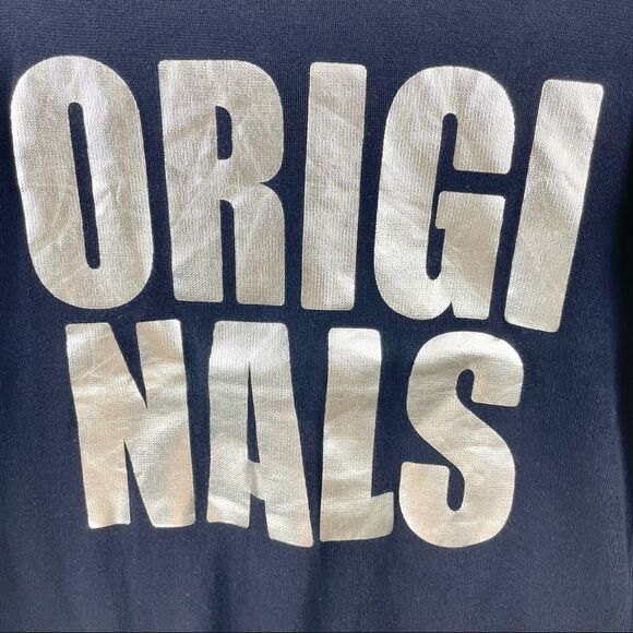 Adidas Originals Navy Sweater w/ Silver “Originals” Print Size Small - Picture 8 of 12